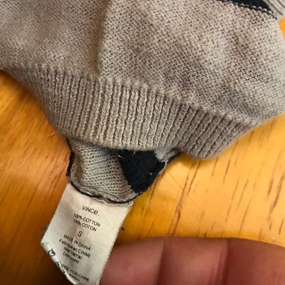 VINCE Gray/Navy Striped Cotton Maxi Dress Sz Small - Picture 5 of 7